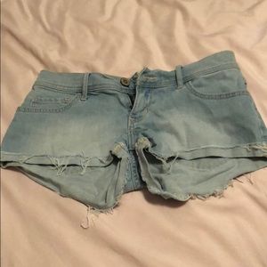Hollister light washed shorts.
